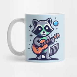 Raccoon Guitarist - Cute Funny Kawaii Mug